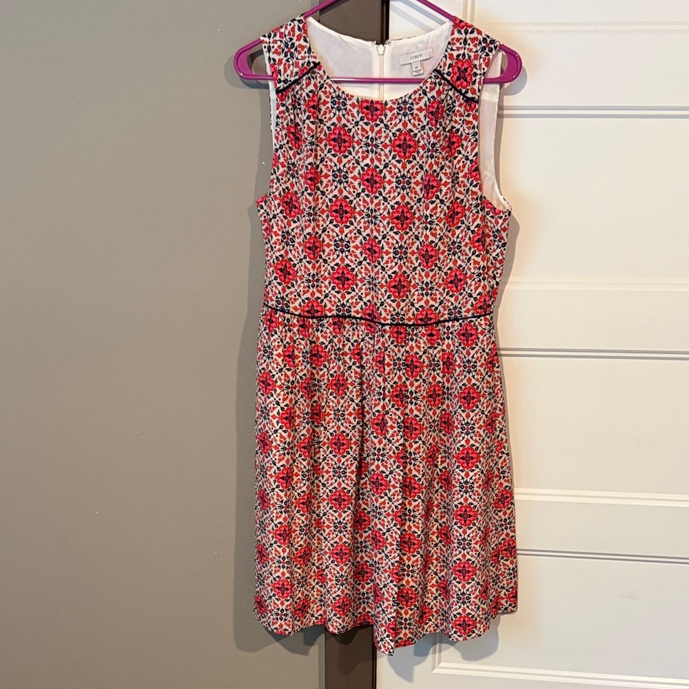 J. Crew Floral Sleeveless Printed Midi Dress